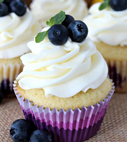 Blueberry Vanilla Cupcakes, Birthday